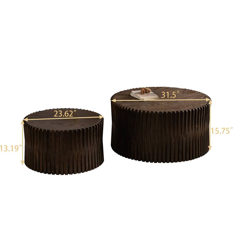 Cylindrical Nesting Coffee Table Set
