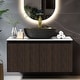 preview thumbnail 34 of 39, Vintage Aluminium Bathroom Vanity With Countertop Sink Copper Faucet Set 32" L x 20" W x 16" H - Single Basin - Brass/ White/ Walnut