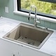 preview thumbnail 4 of 59, Karran Top Mount 25 in. Single Bowl Quartz Kitchen Sink Kit