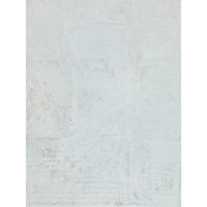 EXQUISITE RUGS Hand-stitched Polyacrylic Ivory Area Rug.