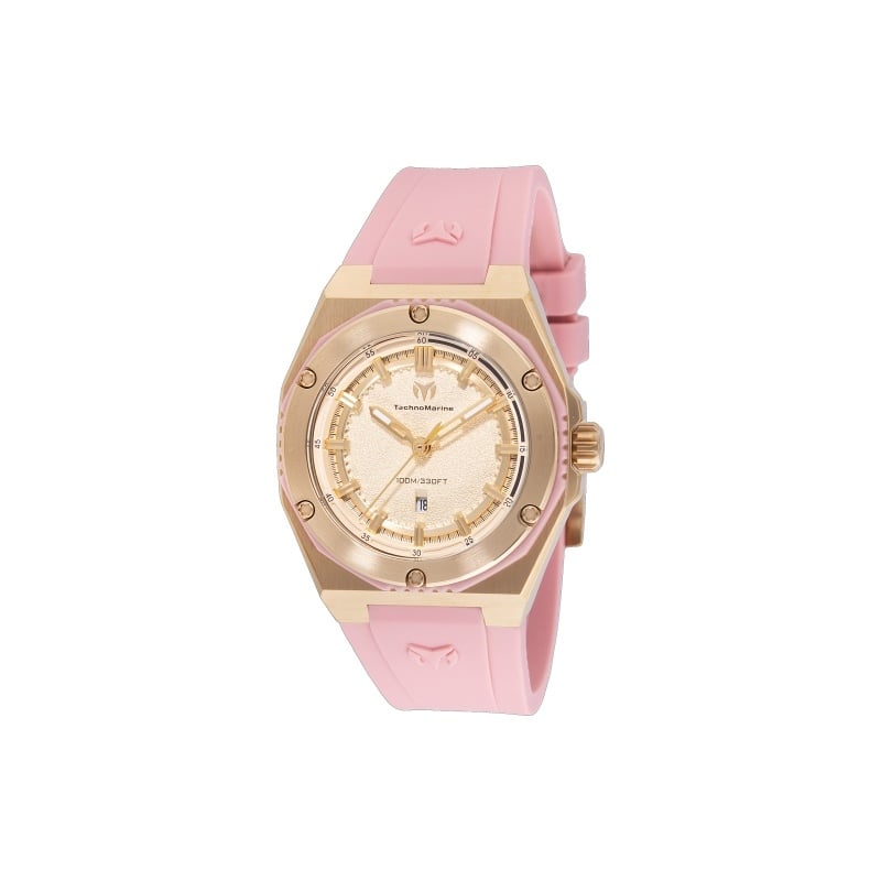 Technomarine Women's TM-416082 CORAL Quartz 3 Hand Gold Dial Watch