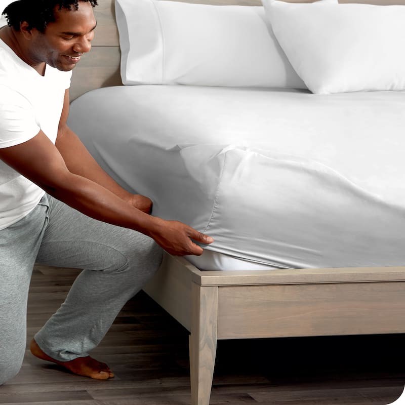 Bare Home Ultra-Soft Microfiber 22 Inch Extra Deep Pocket Fitted Sheet