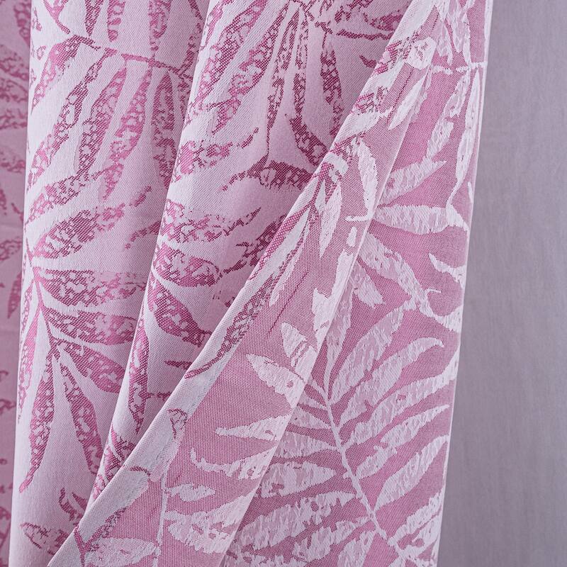 Liana Leaves Woven Jacquard Window Curtain