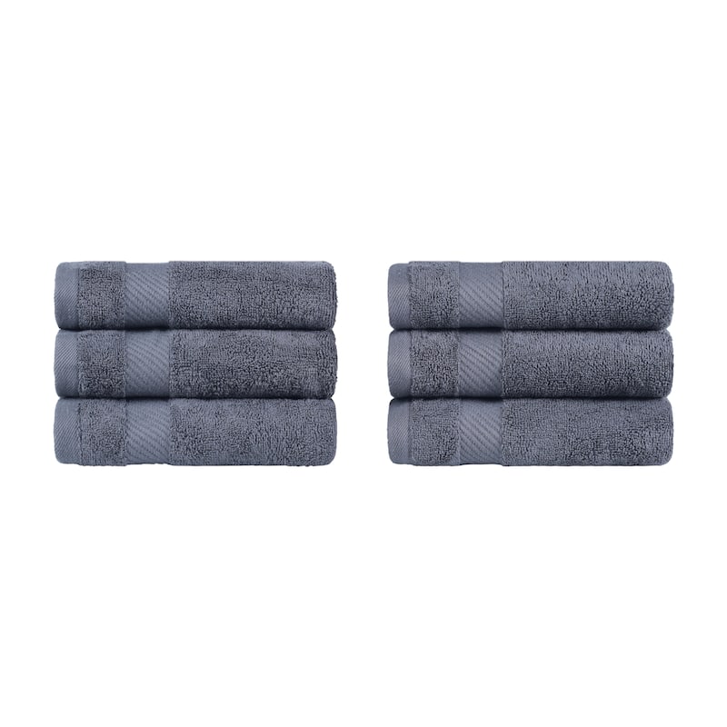 Superior Luxury Solid Highly Absorbent Egyptian Cotton Hand Towel - (Set of 6) - Smoked Pearl