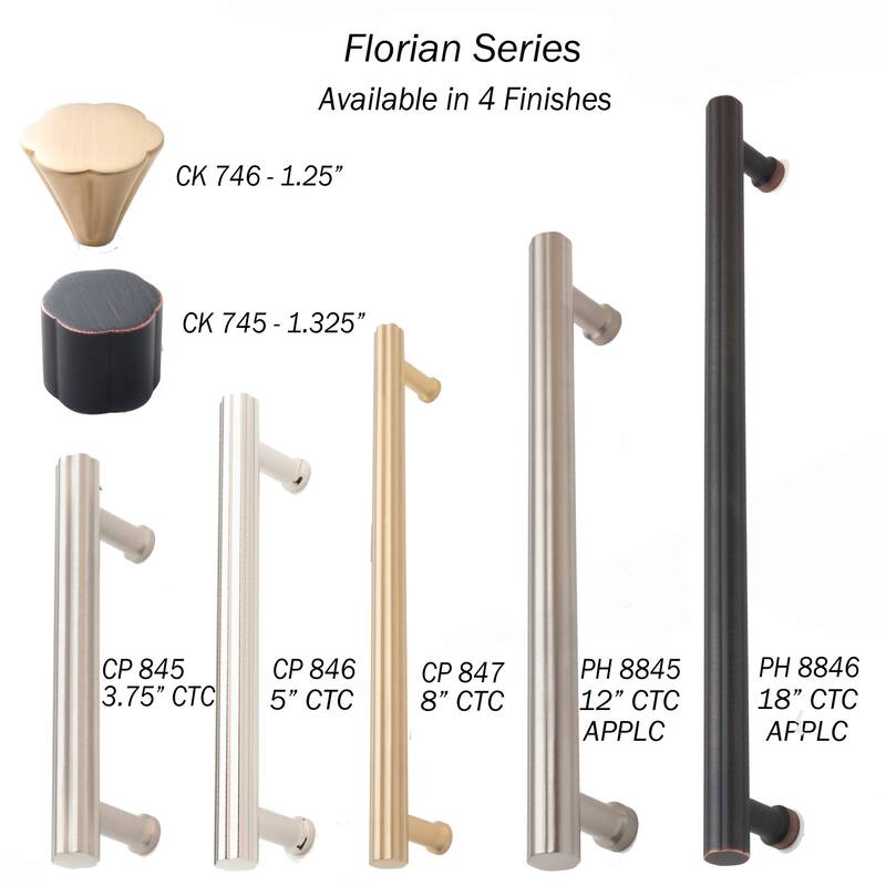 RK International Florian 1-1/4 Inch Conical Cabinet Knob