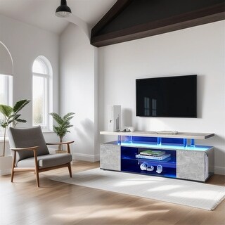 LED TV Stand with Large Storage Space - 64 inches in width - Bed Bath ...