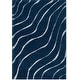 preview thumbnail 44 of 86, SAFAVIEH Florida Shag Hervor Soft Serene Waves 1.2-inch Thick Rug 5'3" x 7'6" - Dark Blue/Cream - Rectangle