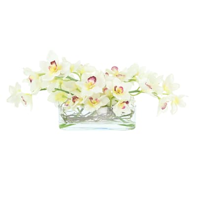 Modern Arrangement with Orchids and Curly Willow