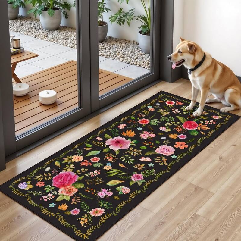Boho Kitchen Rugs Non-Slip Washable Farmhouse Kitchen Mat 3 Piece Set - 20"x32"+20"x48"+20"x59"