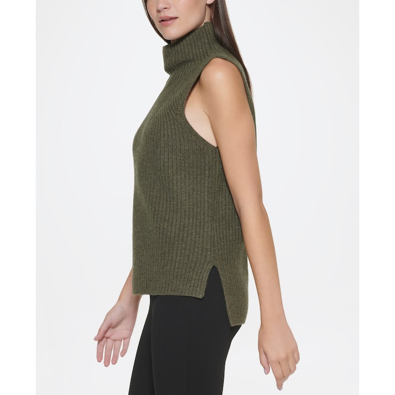 DKNY Sleeveless Turtleneck Sweater