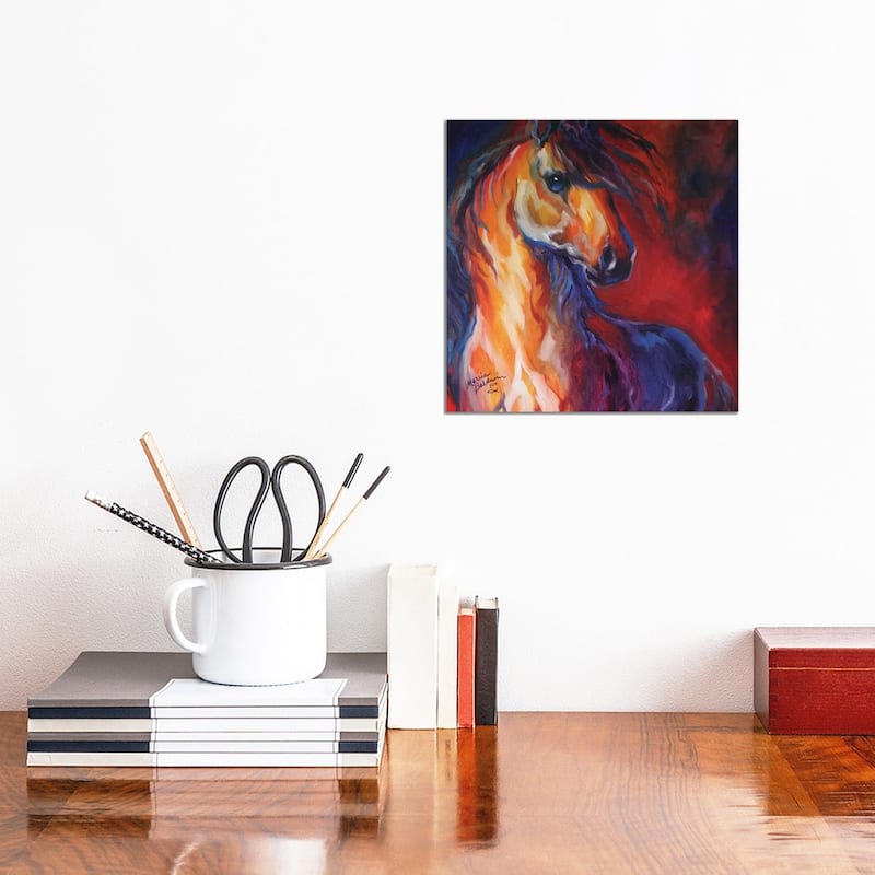 iCanvas "Stallion Red Dawn" by Marcia Baldwin Canvas Print - 12x12x0.75