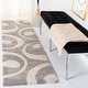 preview thumbnail 25 of 48, SAFAVIEH Florida Shag Jayati Abstract 1.2-inch Thick Rug 2'3" x 8' Runner - Grey/Ivory - Runner