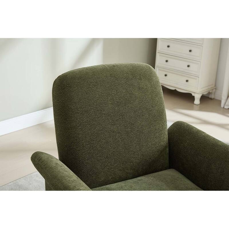 Modern Barrel Armchair with Wood Base for Comfortable Reading and Living Room Elegance