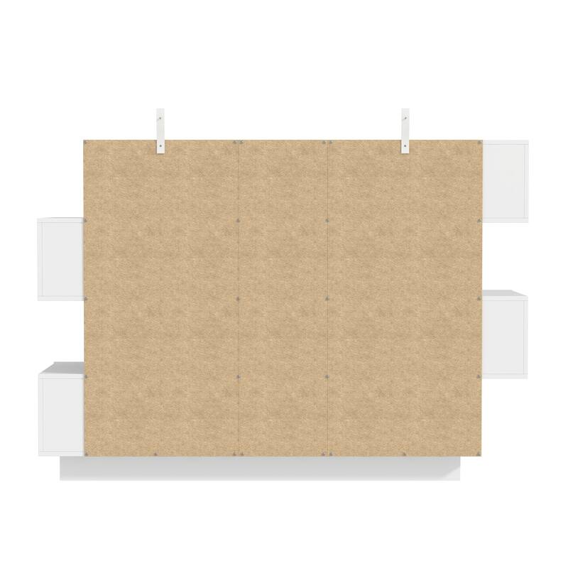 Sleek High Gloss White Eight-Drawer Dresser, Storage Unit Chest