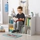 preview thumbnail 1 of 12, Kids Bookcase with Reading Nook and Cushion White