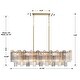 preview thumbnail 5 of 3, Addis 14 Light Aged Brass Chandelier - 51.75"W x 14.25"H x 14"D