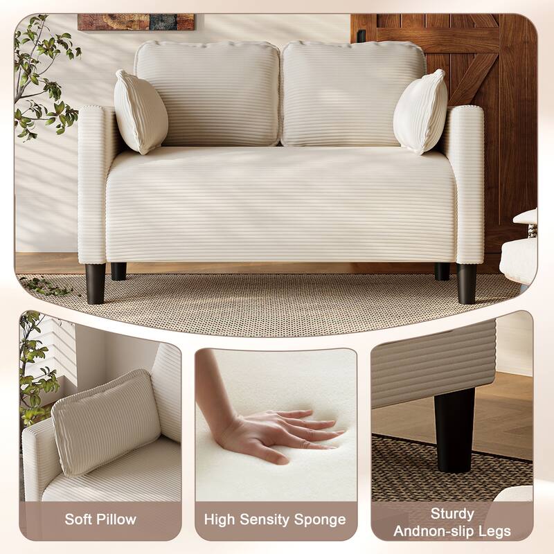 Soft Loveseat Couch With Soft Cushions