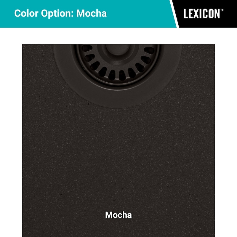 Lexicon Drop-In Quartz 32 Inch Single Bowl Kitchen Sink Kit - 32"x19"
