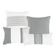 preview thumbnail 2 of 3, Wellco Bedding Comforter Set Bed In A Bag - 7 Piece Luxury Bedding Sets - Oversized Bedroom Comforters, White and Grey
