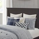 preview thumbnail 31 of 58, Madison Park Signature Essence Oversized Cotton Clipped Jacquard Comforter Set with Euro Shams and Throw Pillows