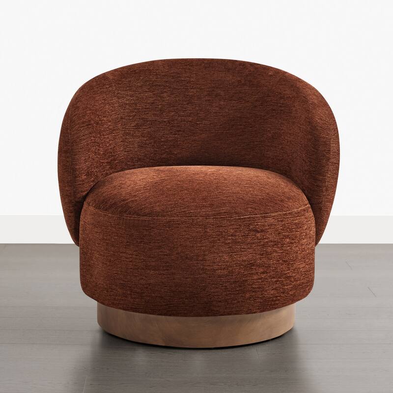 Spruce & Spring Ariel Upholstered Swivel Accent Chair Fabric