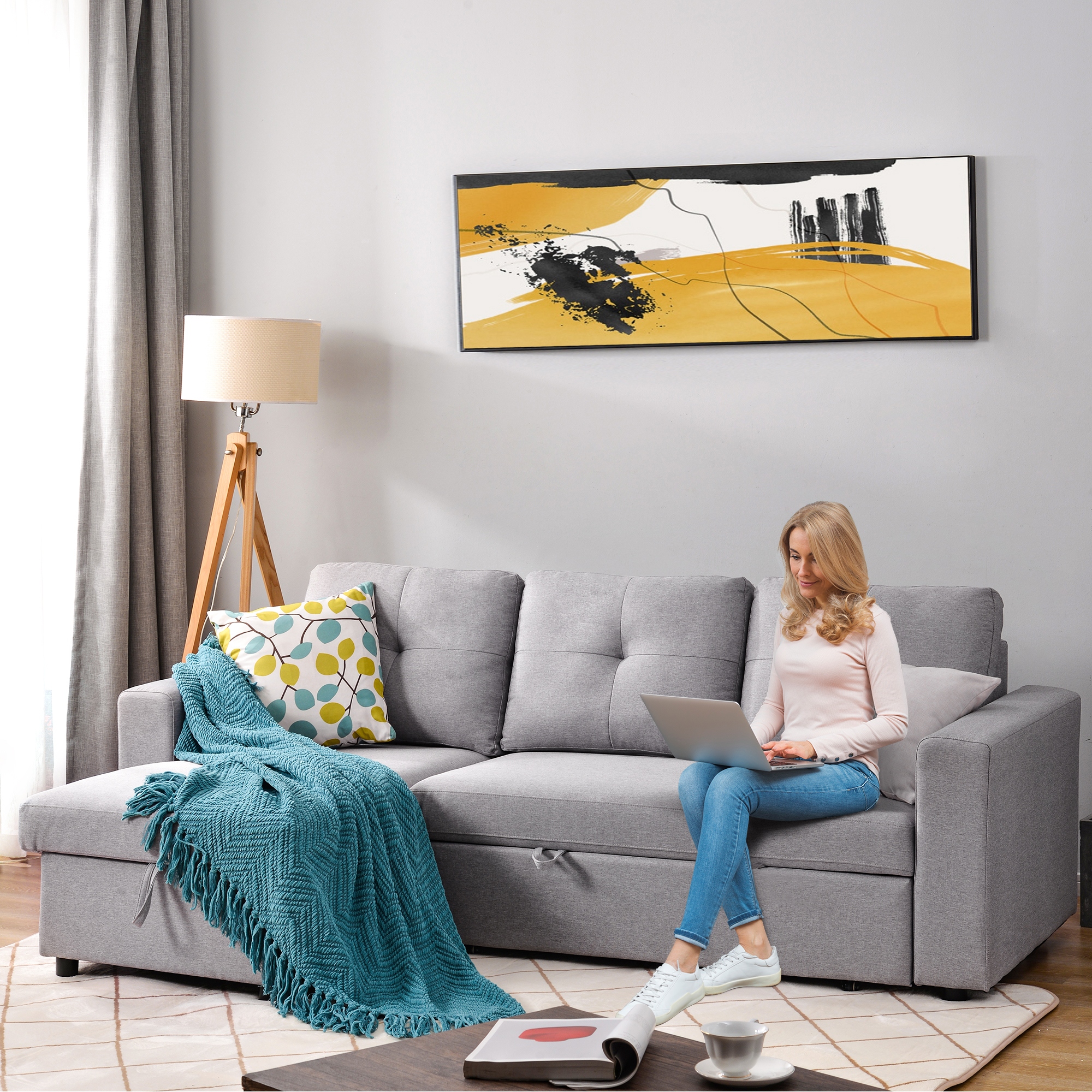 90 inch hot sale l shaped couch