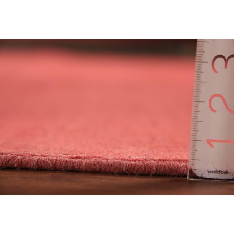 Pink Salmon Modern Gabbeh Oriental Area Rug Handmade Wool Carpet - 8'1" x 11'4"