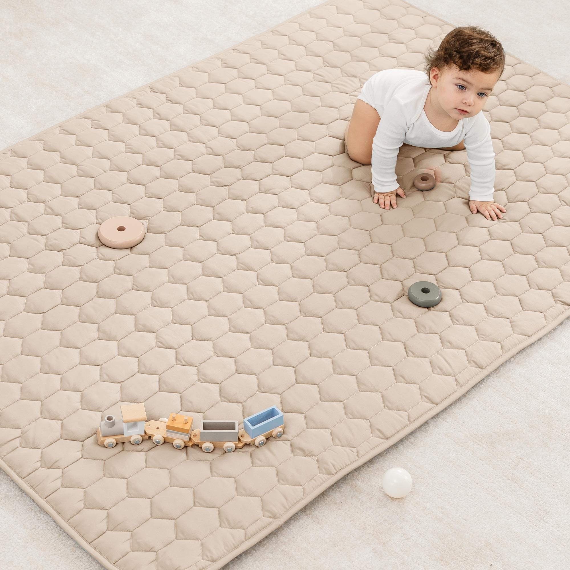Premium Play Mat, Quilted Baby Mat for Floor by Comfy Cubs