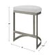 preview thumbnail 4 of 8, Uttermost Ivanna Backless Silver Counter Stool - 18"W x 26"H x 14.5"D