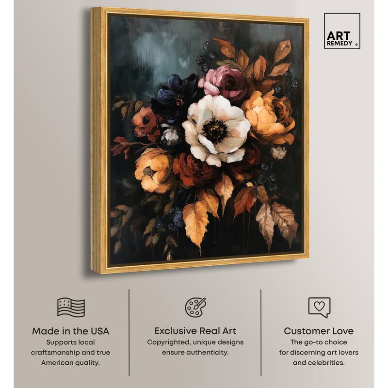 Dark Roses Beauty II Canvas by Art Remedy