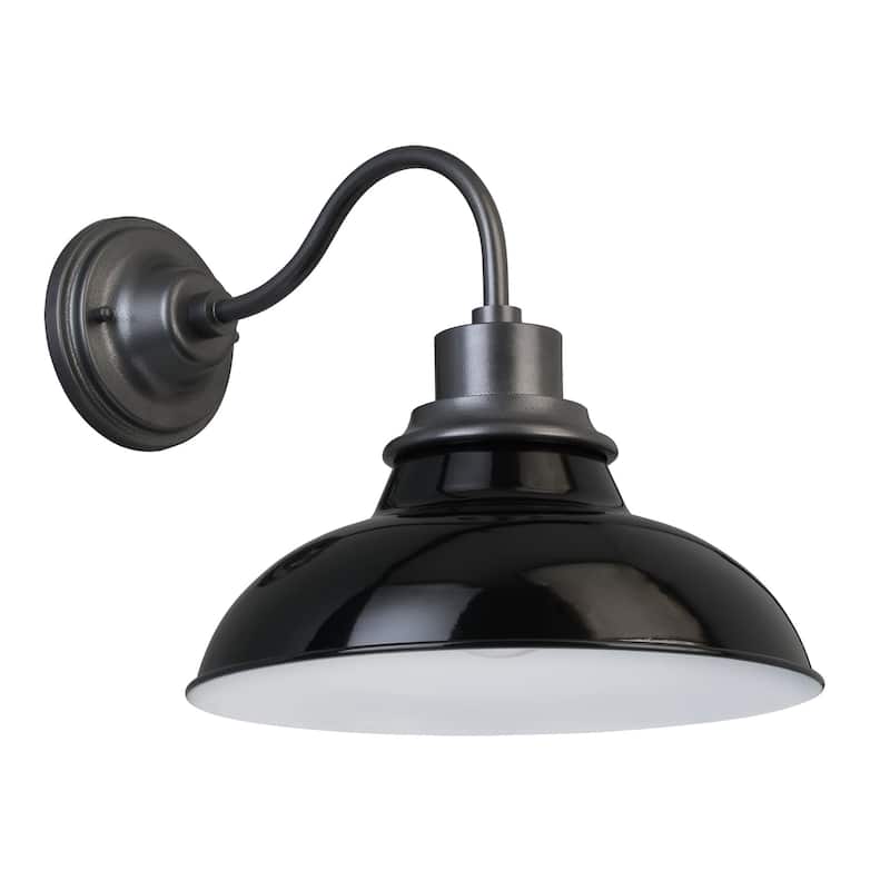 Design House 588566-GBG Hamilton 12" Tall Outdoor Wall Sconce - Black