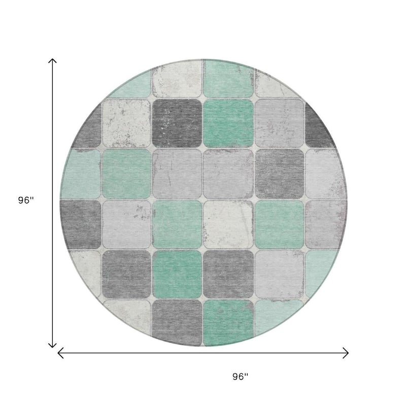 HomeRoots Geometric Transitional Rectangle Outdoor Rug
