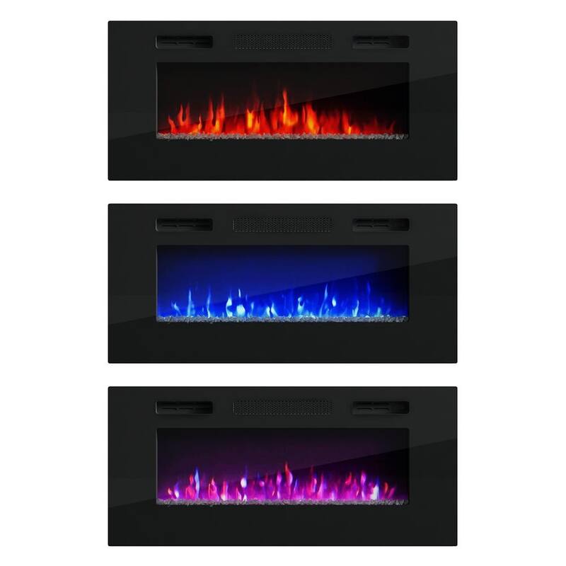 EFire1 40-inch Recessed Wall-mounted Electric Fireplace Heater