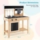 preview thumbnail 5 of 7, Outdoor Mud Kitchen Playset for Kids with Removable Sinks - 26.5" x 12" x 32"