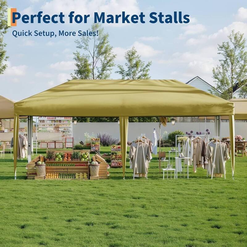 10x20 Pop Up Canopy Tent Outdoor with 2 Removable Sidewalls