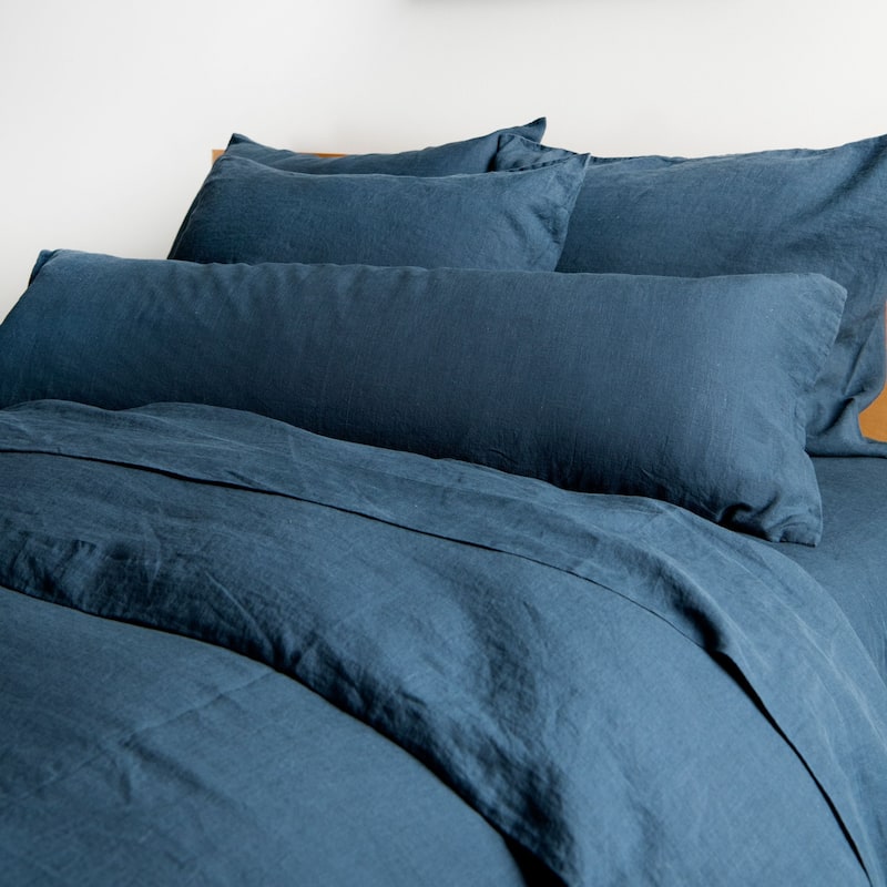 100% French Linen Duvet Cover & Sham Set by BOKSER HOME