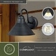 preview thumbnail 3 of 5, VAXCEL Outland 1-Light Aged Iron Dusk to Dawn Sensor Farmhouse Outdoor Wall Sconce, Gooseneck Metal Shade, Dark Sky Compliant