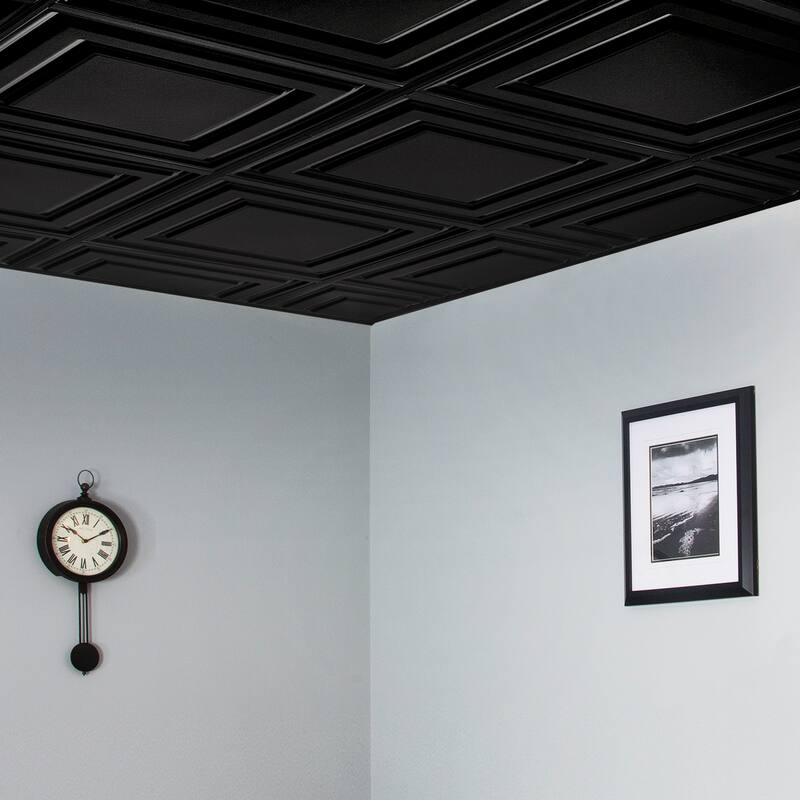 Genesis Icon Relief Black 2 x 2 ft. Lay-in Ceiling Tile