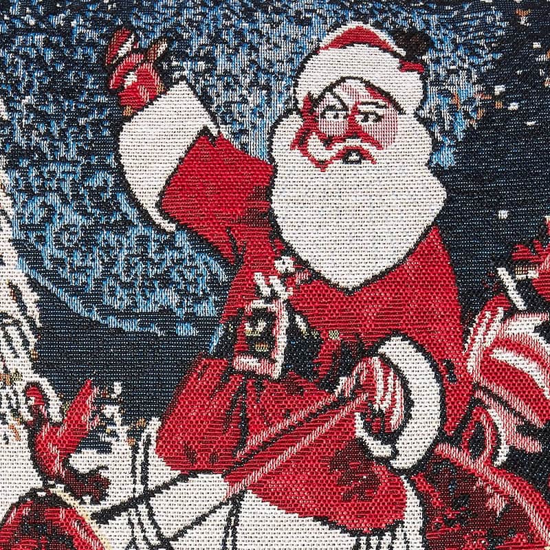 Violet Linen Seasonal Xmas Christmas Holiday Bliss Pattern Decorative Cushion Cover