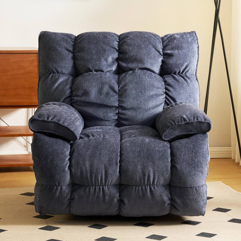 Fabric 360° Swivel Electric Recliner Chair with Glide Motion