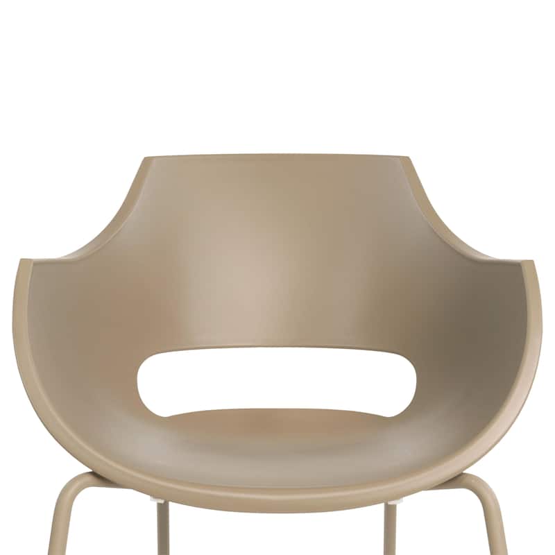 Furnish Theory Urban-ML Pro Indoor/Outdoor Stackable Dining Armchairs Polypropylene Shell & Powder-Coated Steel Legs (Set of 2)