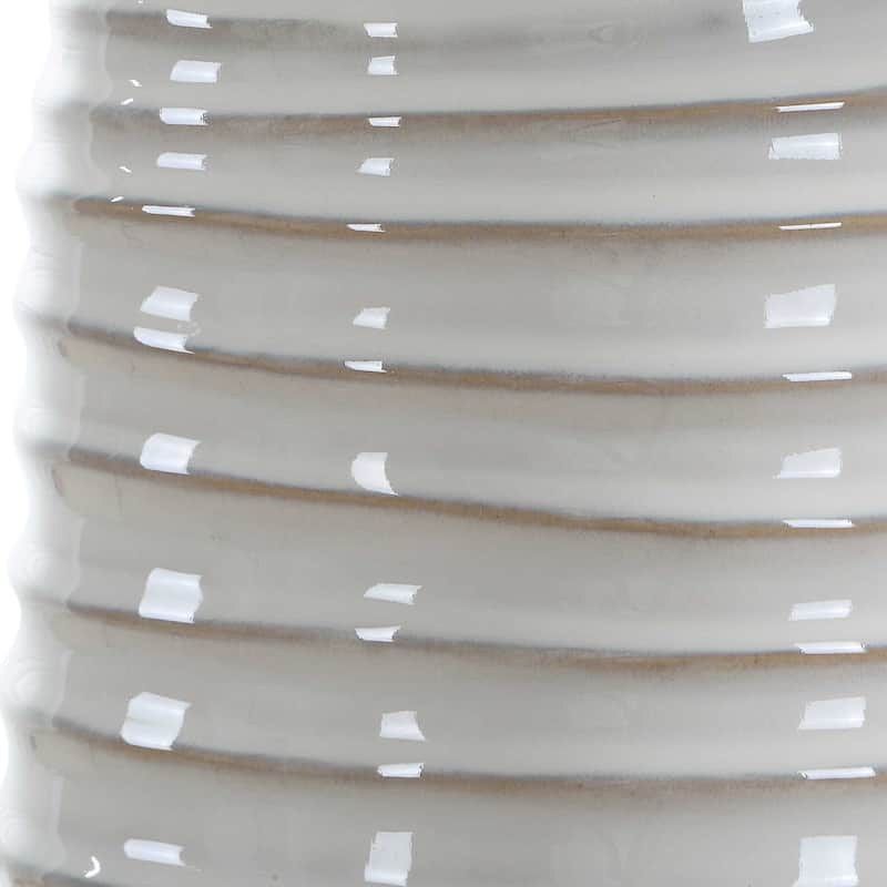 Uttermost Barat White Ceramic Table Lamp - 17.00" W x 27.50" H x 17.00" D