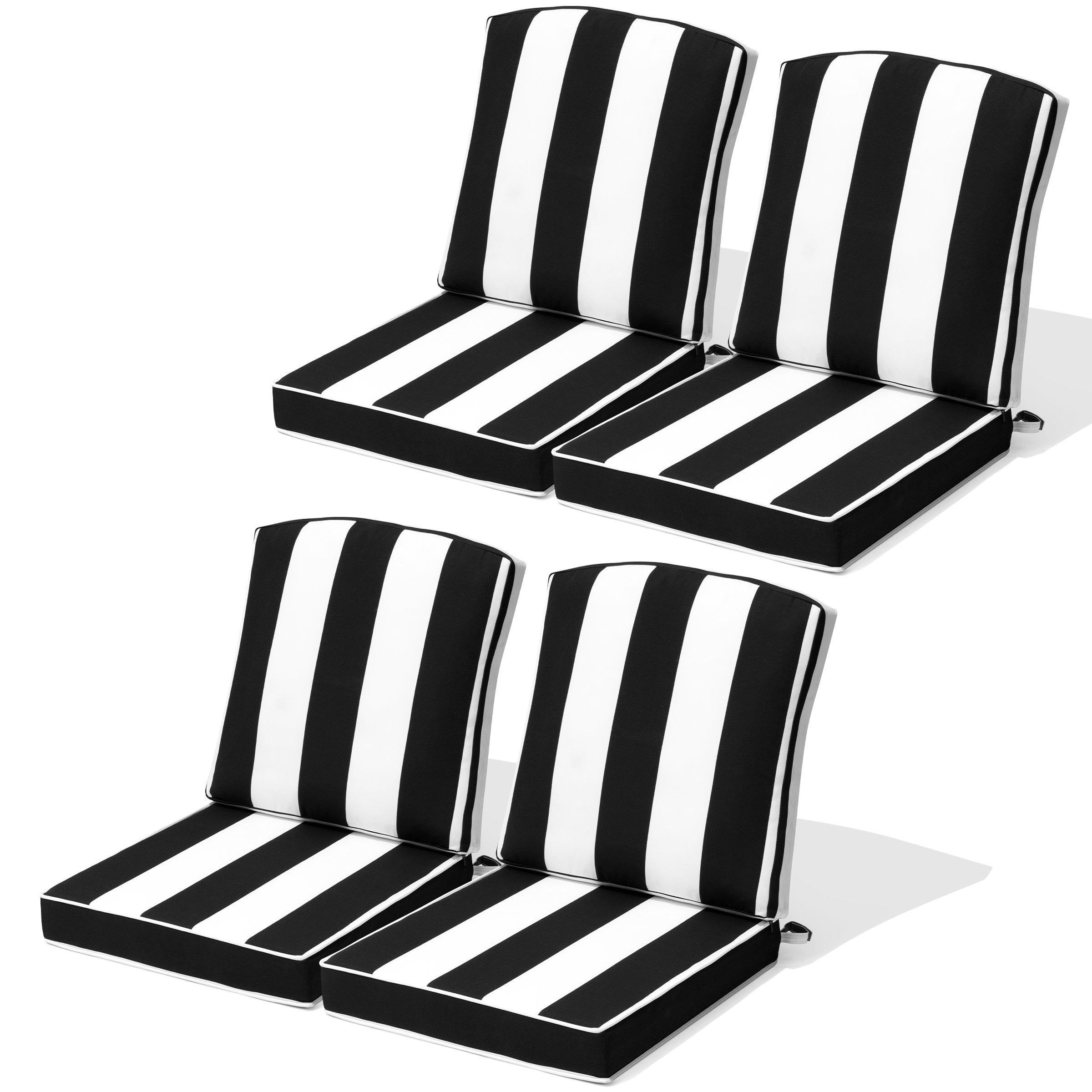 22''D x 21''W x 3.5''T Patio Fabric Outdoor Seat Cushions Set (Seat & Back)