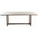 preview thumbnail 5 of 7, Brown Mango Wood Mid Century Modern Dining Table with Arched Legs