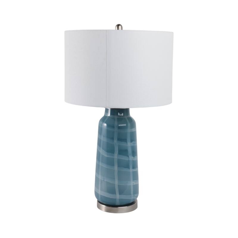 Decorative Pattern Glass Table Lamp - Desk Lighting for Small Areas - 29.0"
