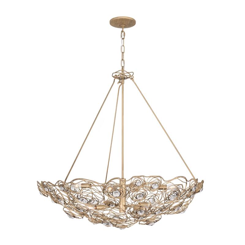 Varaluz Ethereal Rose Inverted Pendant Light - Havana Gold Ombre