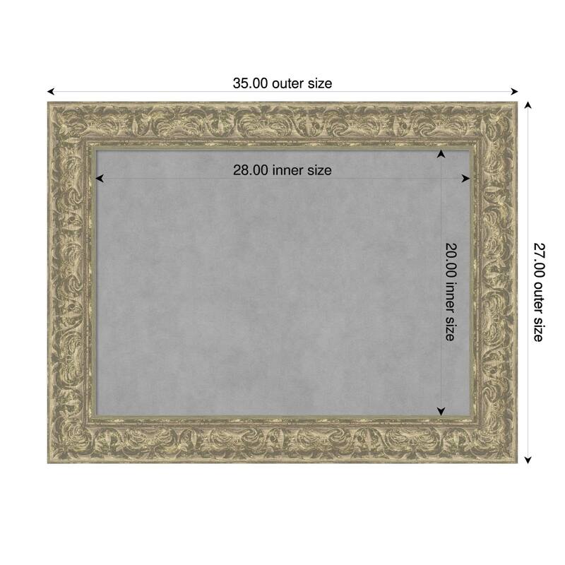 Amanti Art Luxe Antique Silver Framed - 35 x 27 in