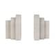 preview thumbnail 7 of 12, Modern Layered Arched Bookends - Home Desk Decor - Set of 2, 6", White - 6.0"