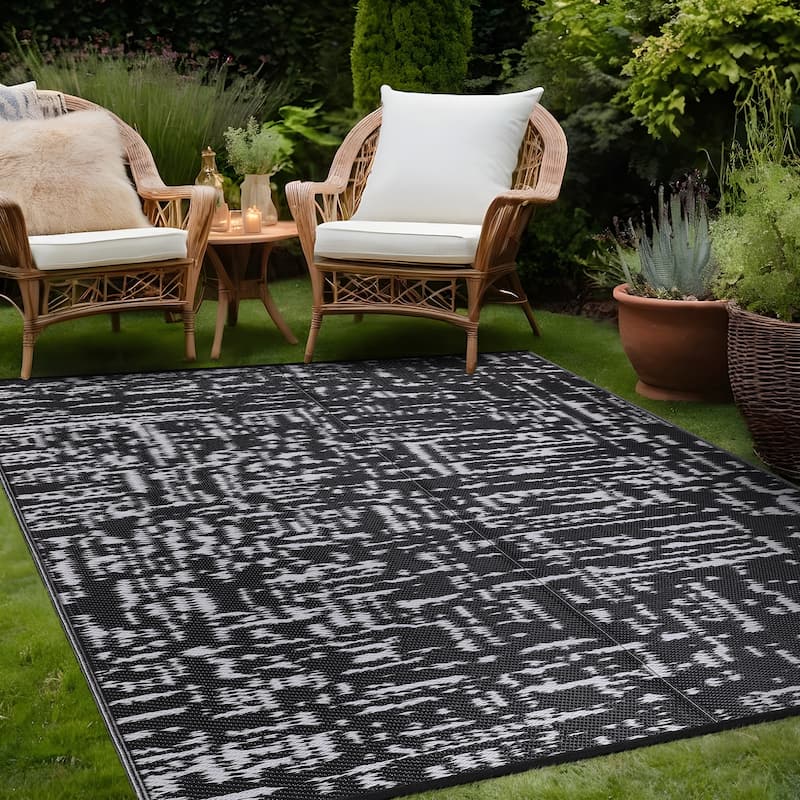 Beverly Rug Reversible Mats Plastic Outdoor Rug for Camping, Patio, Backyard, RV, Picnic, Deck