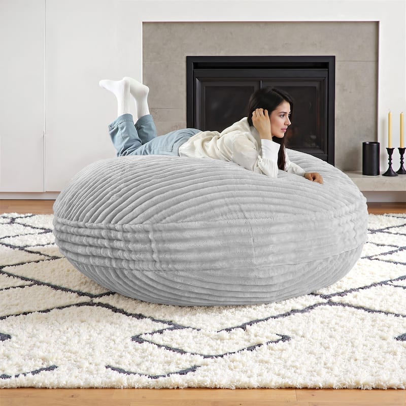 UIXE Modern Plush Faux Fur Bean Bag Chair